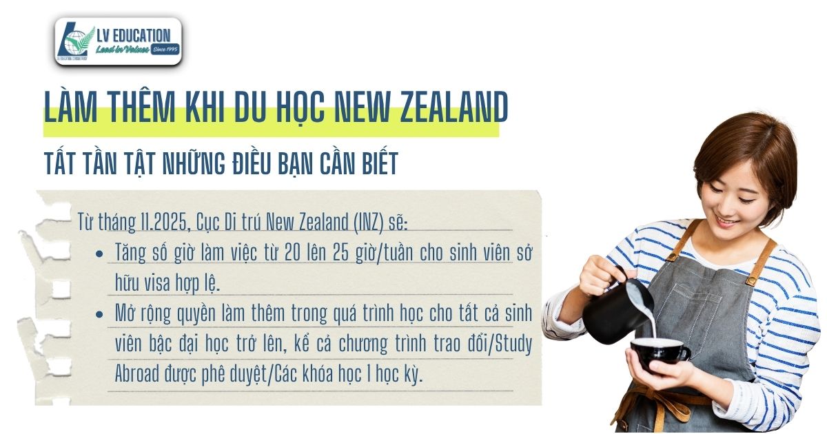 Làm thêm khi du học New Zealand: Những điều bạn cần biết