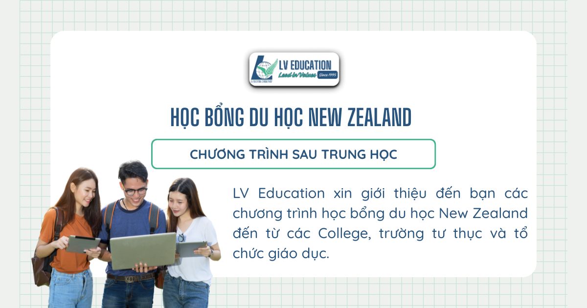 Học bổng du học New Zealand 2026 (Bậc sau trung học)