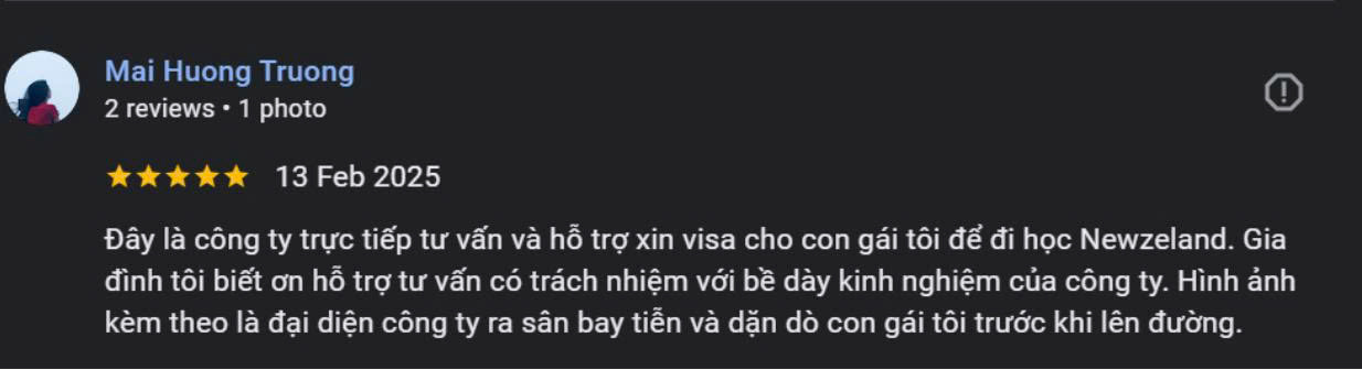 Feedback của khách hàng cho LV Education